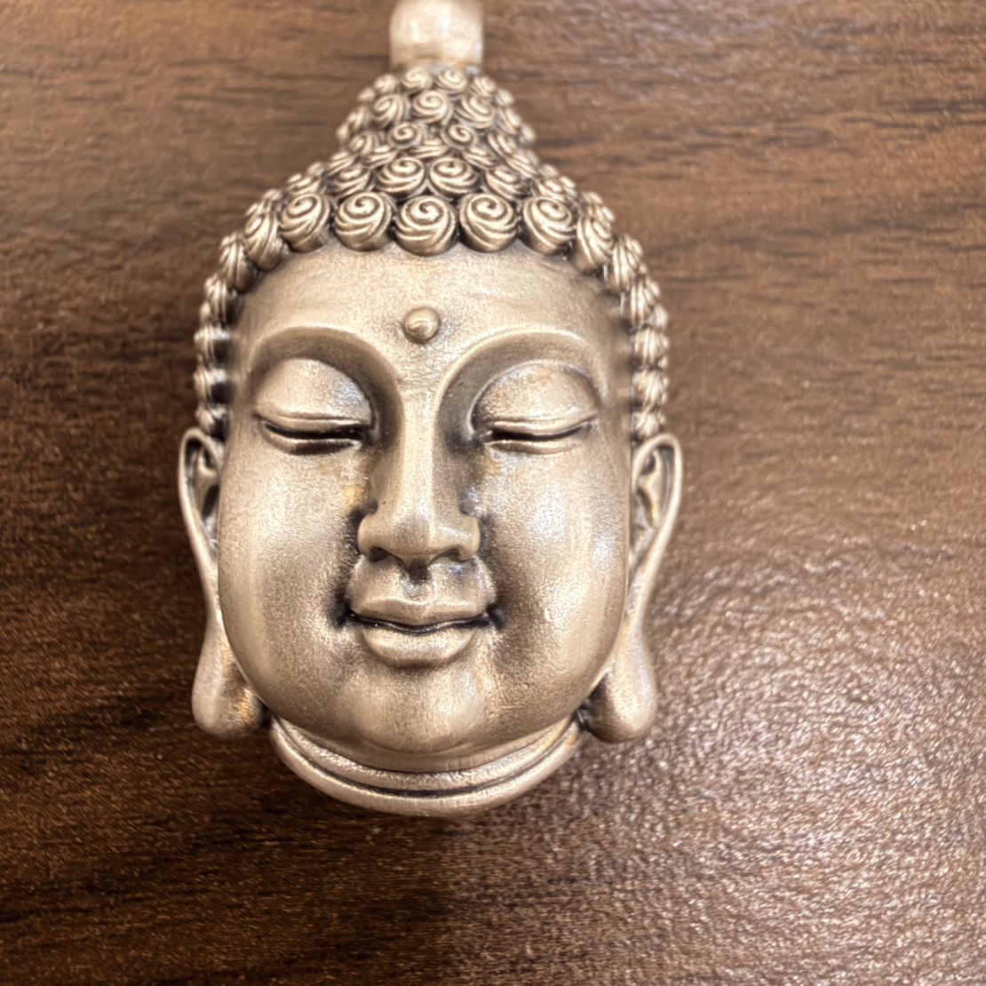足银银制品 足银纯银999 佛头古法复古做旧大日如来13