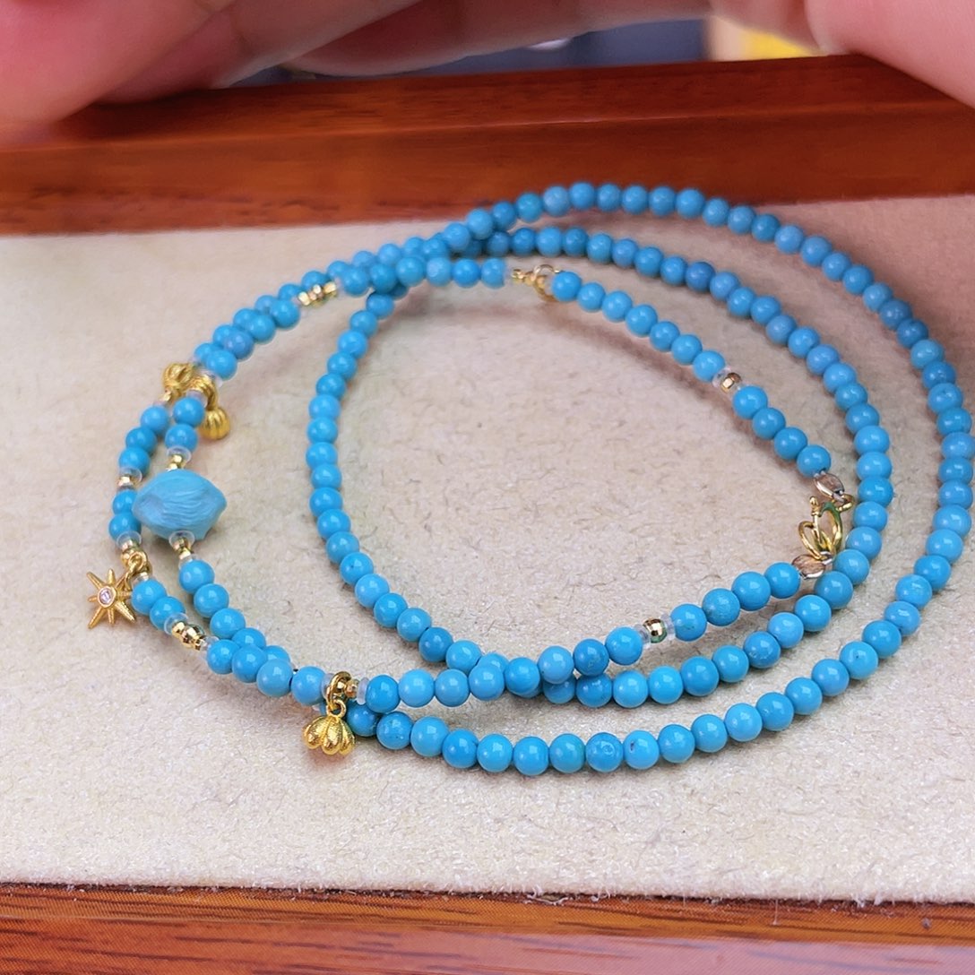 绿松石手链18K金镶嵌