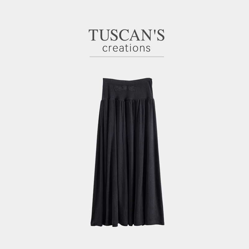 TUSCAN'S CREATIONS新款时尚潮流百褶中长款半身裙女时代双鱼
