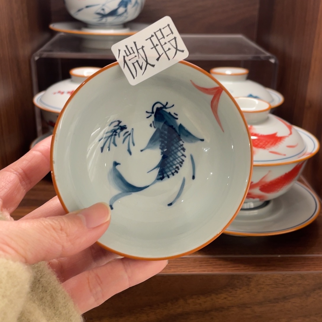 微瑕釉下彩纯手绘