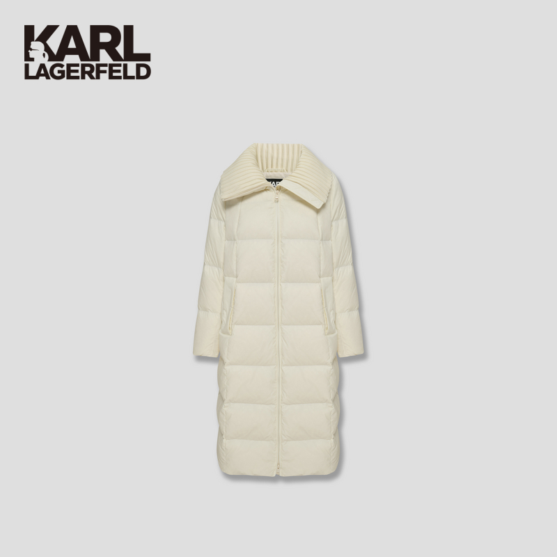 KARL LAGERFELD卡尔拉格斐90白鹅绒长款羽绒服M27E4024商品图