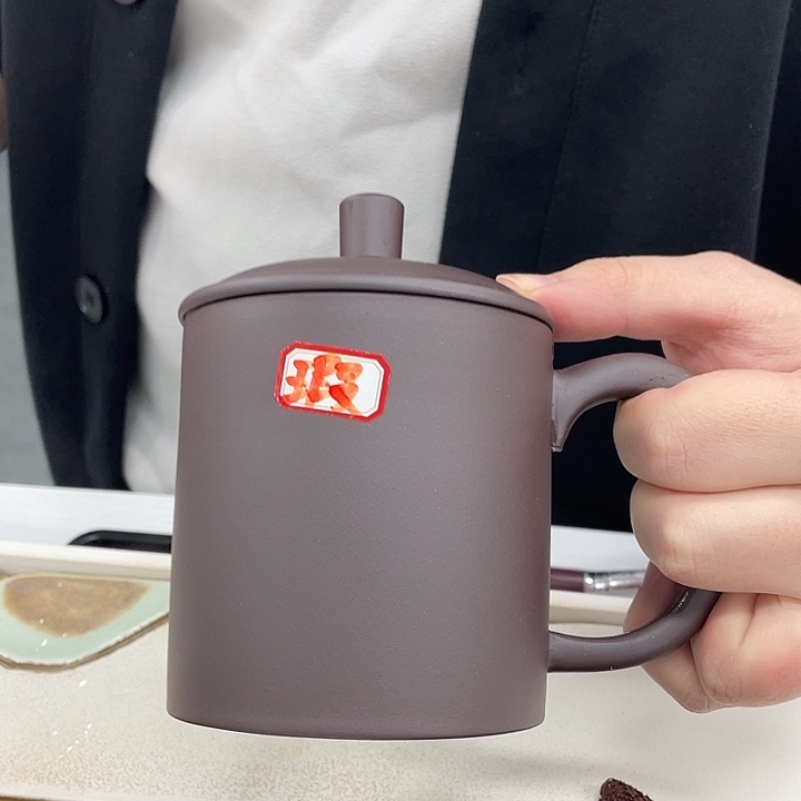 茶杯紫砂老紫泥正气杯