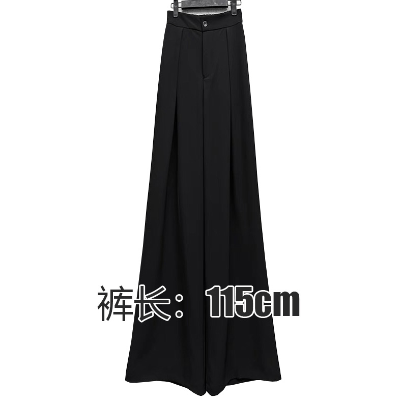 外贸原单180高个子女装高腰西装阔腿裤松紧腰高级感宽松休闲裤