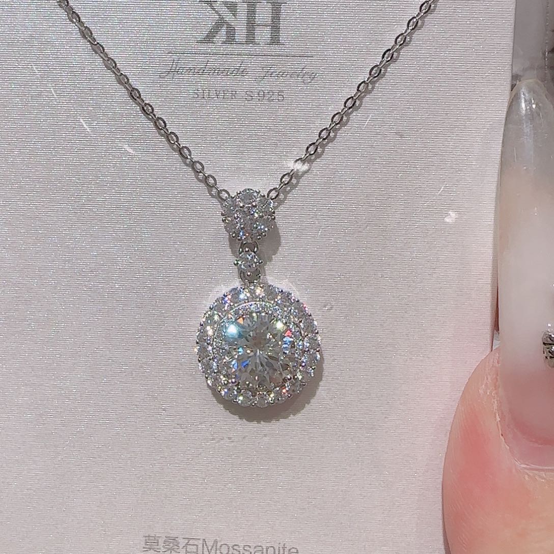 铜合金锆石925银项链