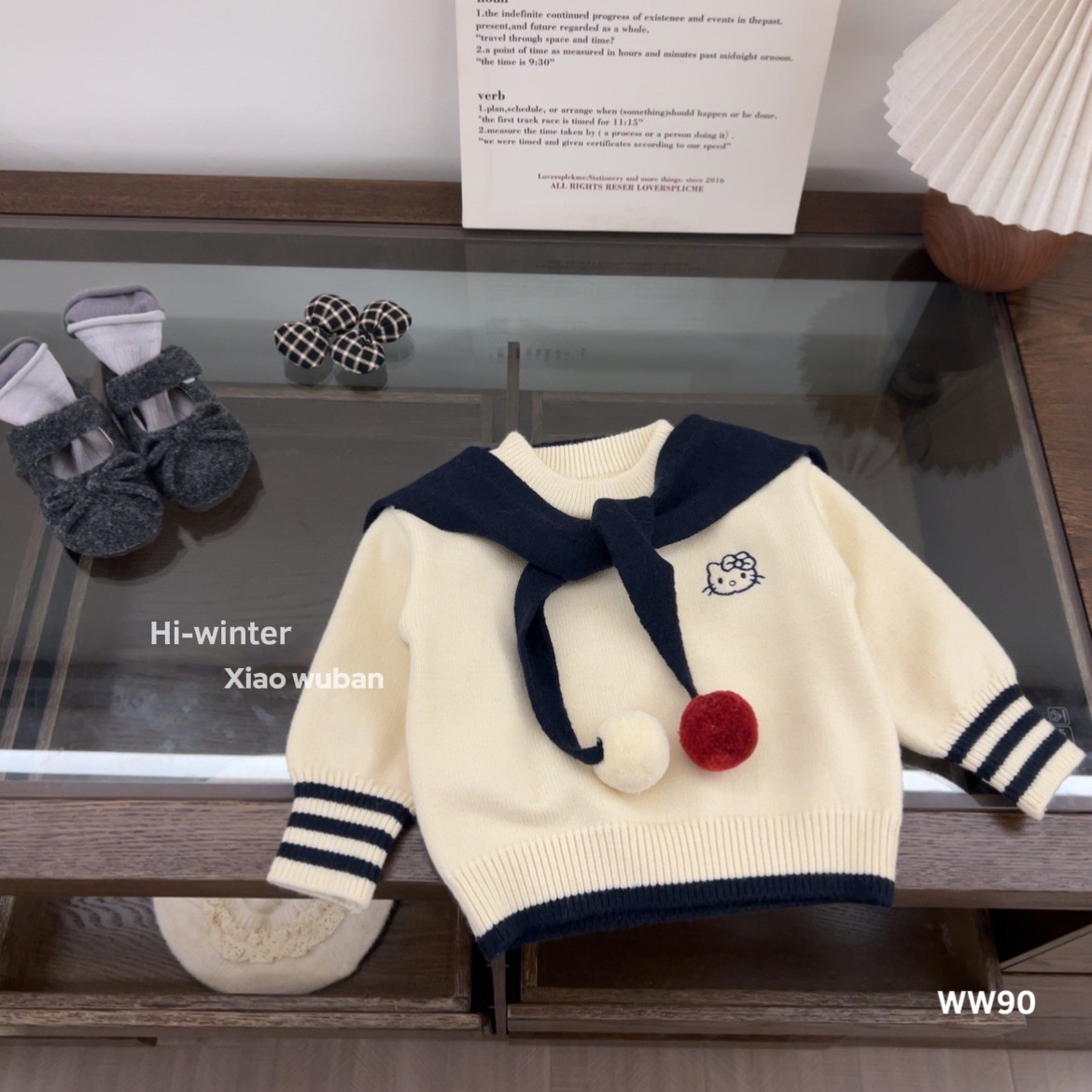 小五班-【90毛球凯蒂】双层蚕丝加厚儿童抗起球毛衣