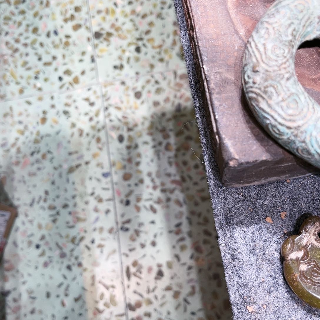 平**事瓦当摆件茶台的一