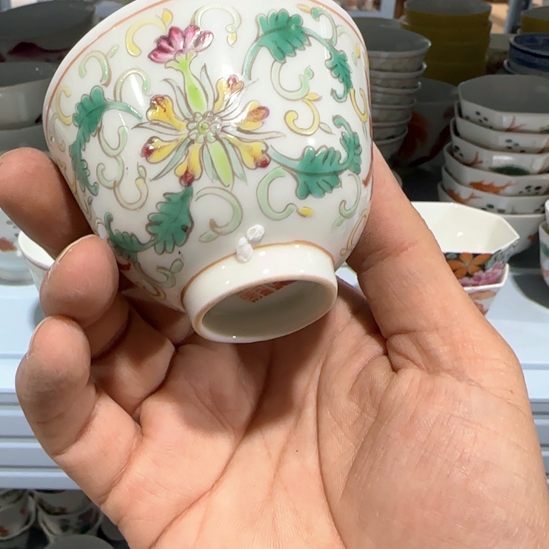 瓷片摆件手绘瓷器全部处理