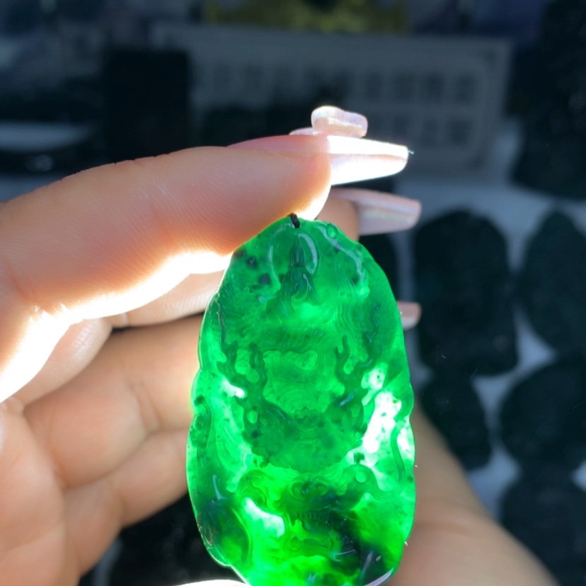 【闪购商品】定制翡翠未镶嵌龙头