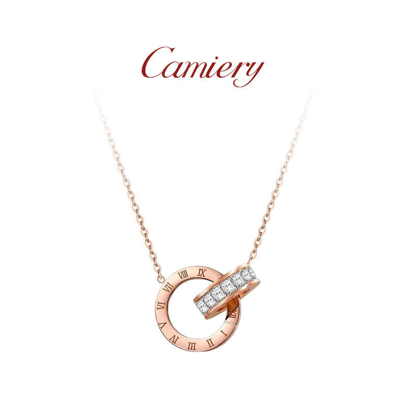 CAMIERY/卡美瑞 时尚轻奢环环相扣项链气质百搭XDW
