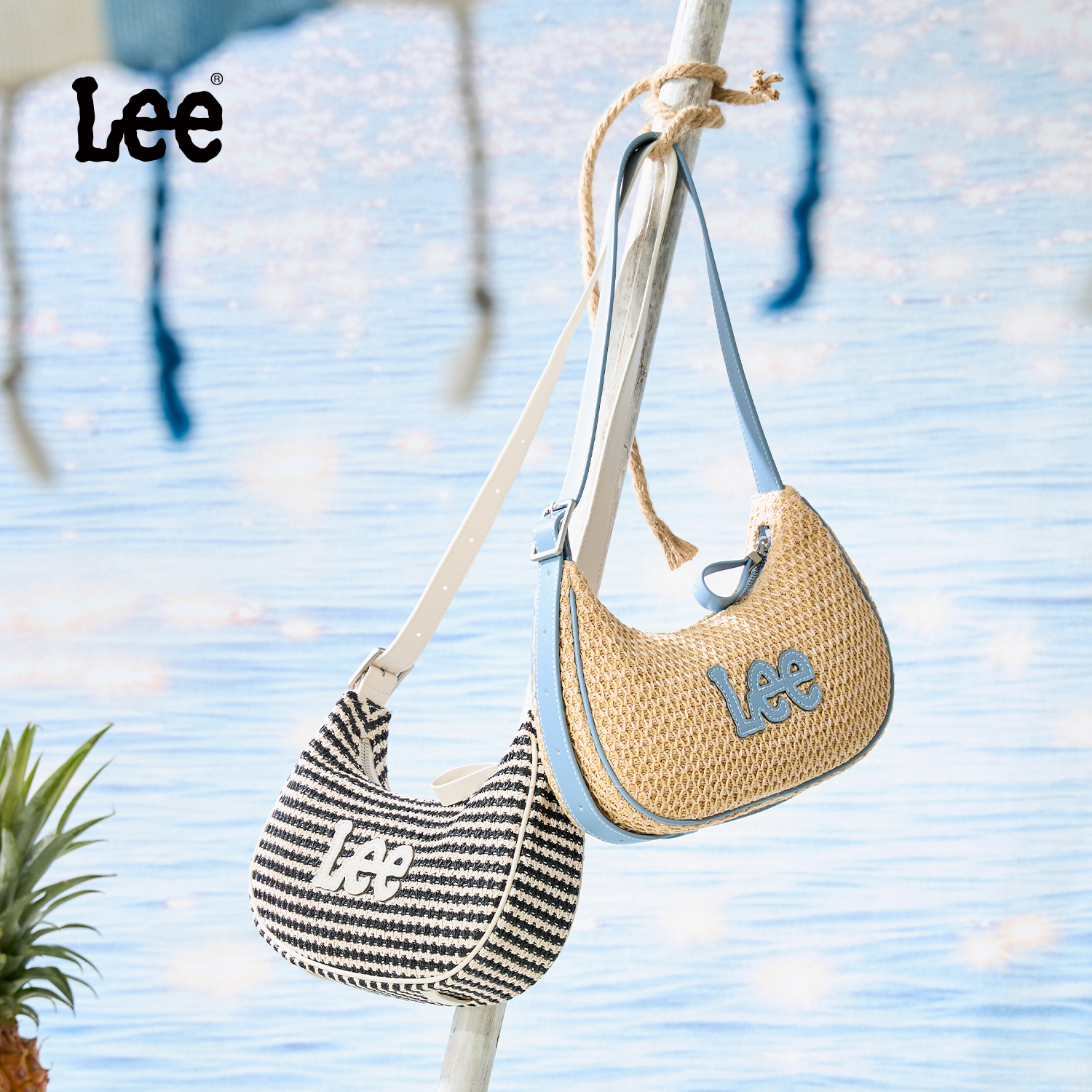 Lee 【海岛系列】25款礼物春夏新品编织腋下包夏日手提斜挎