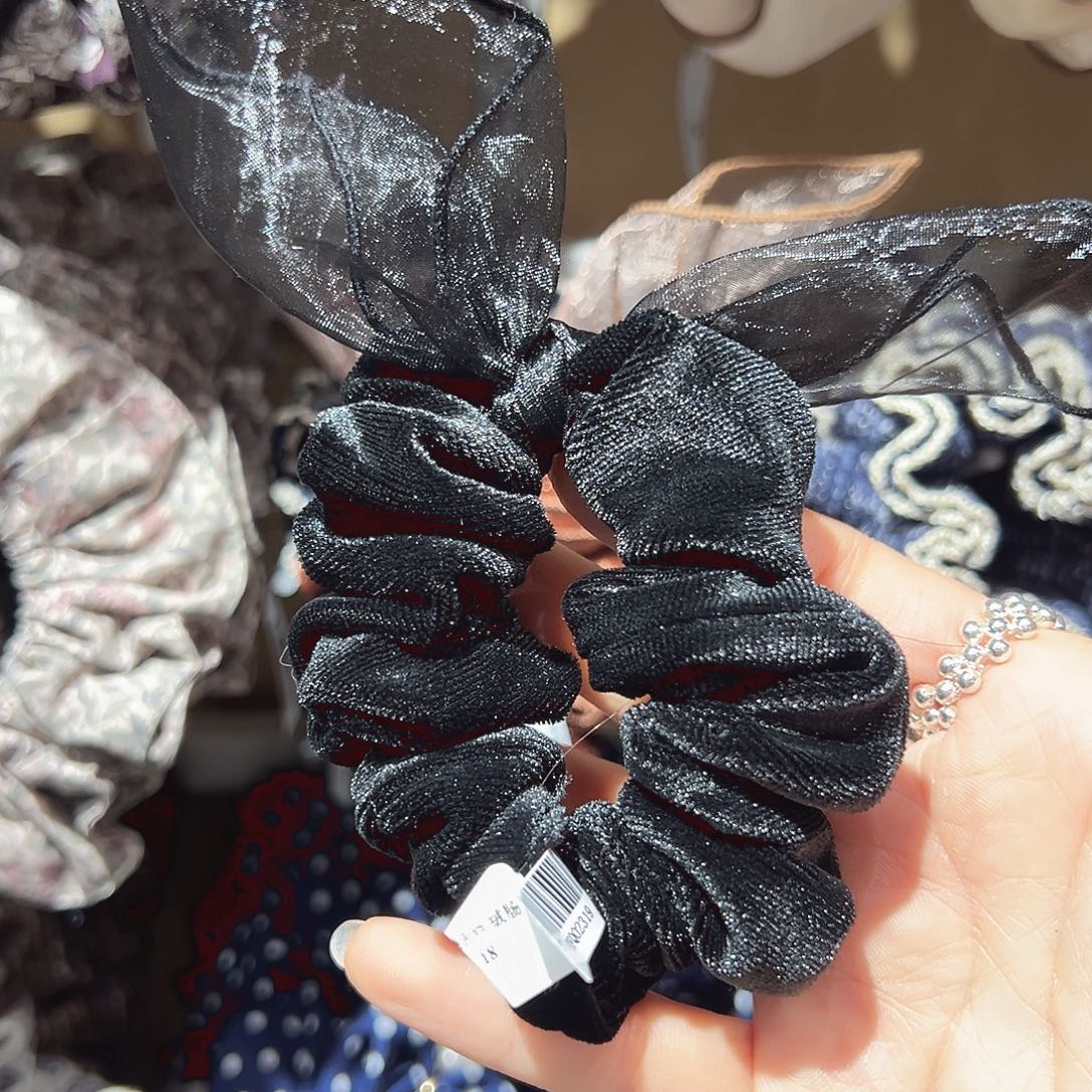 非金属黑色兔耳朵发圈