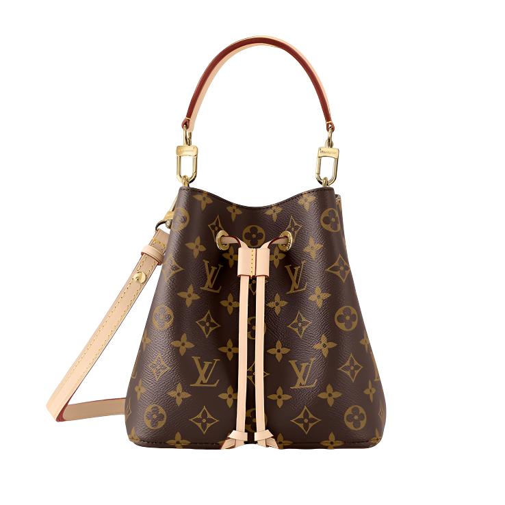 未使用 LouisVuitton/路易威登 补差价韩国小水桶bb斜挎包抽绳