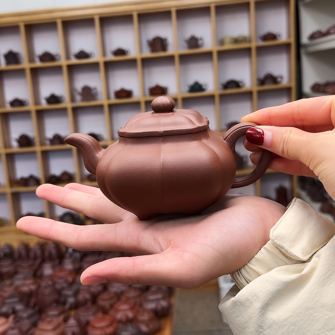 紫砂茶壶筋纹传炉330cc
