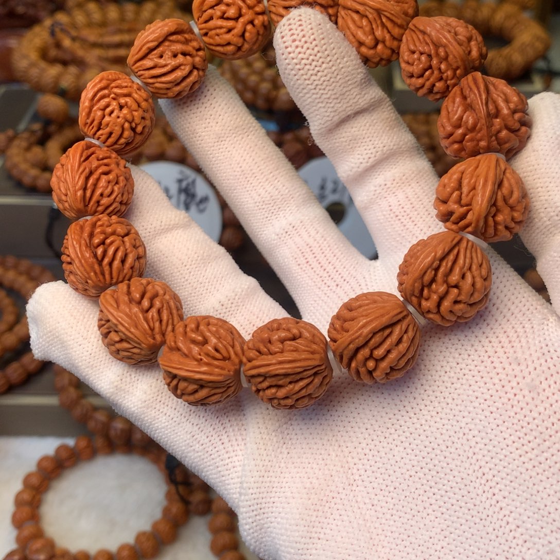 桃核手串秦岭龙纹