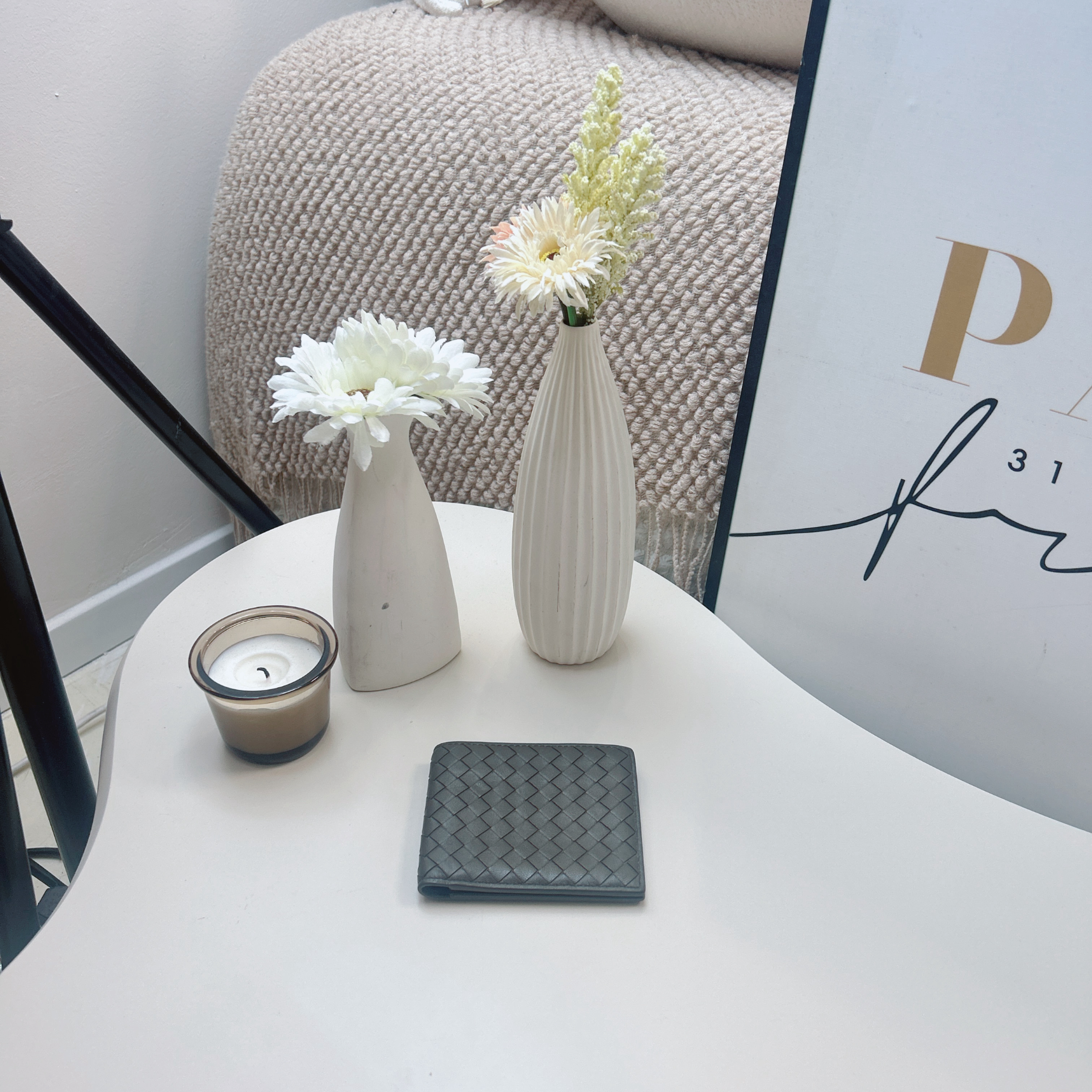 95新 BOTTEGA VENETA/葆蝶家 95新Bv橄榄绿短款钱包