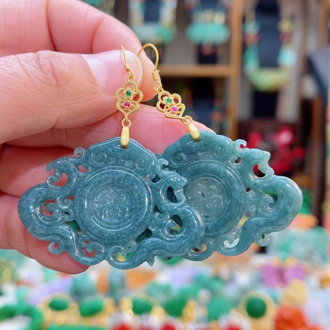 翡翠耳饰合金48小时鉴赏期