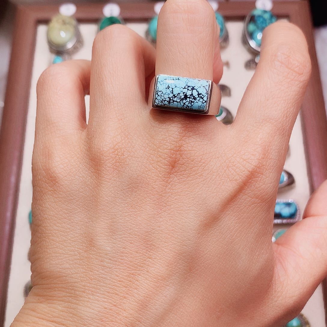 绿松石银S925镶嵌颈饰