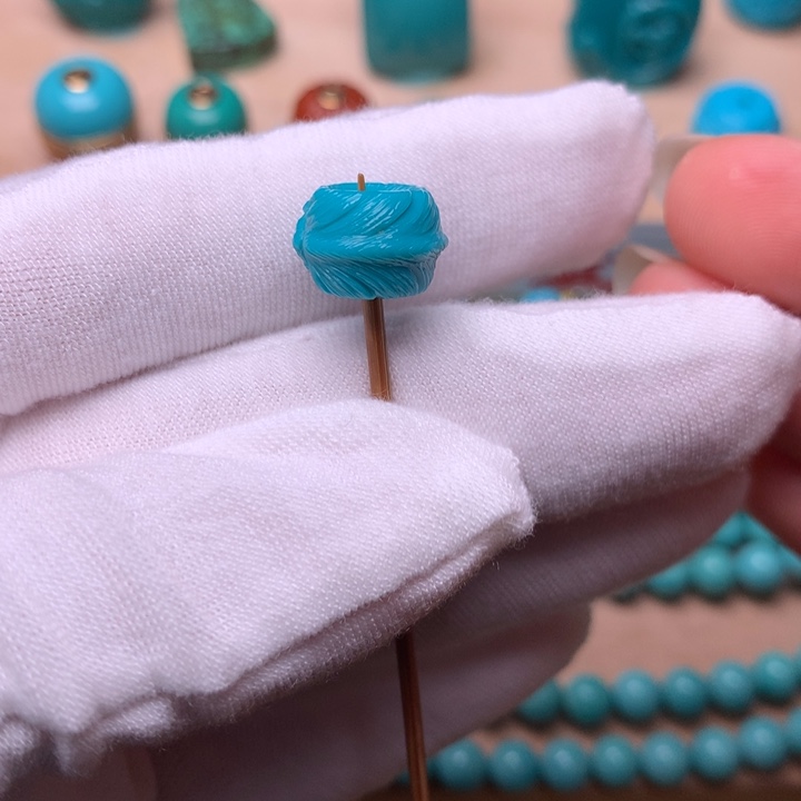 绿松石羽毛扣11.5未镶嵌