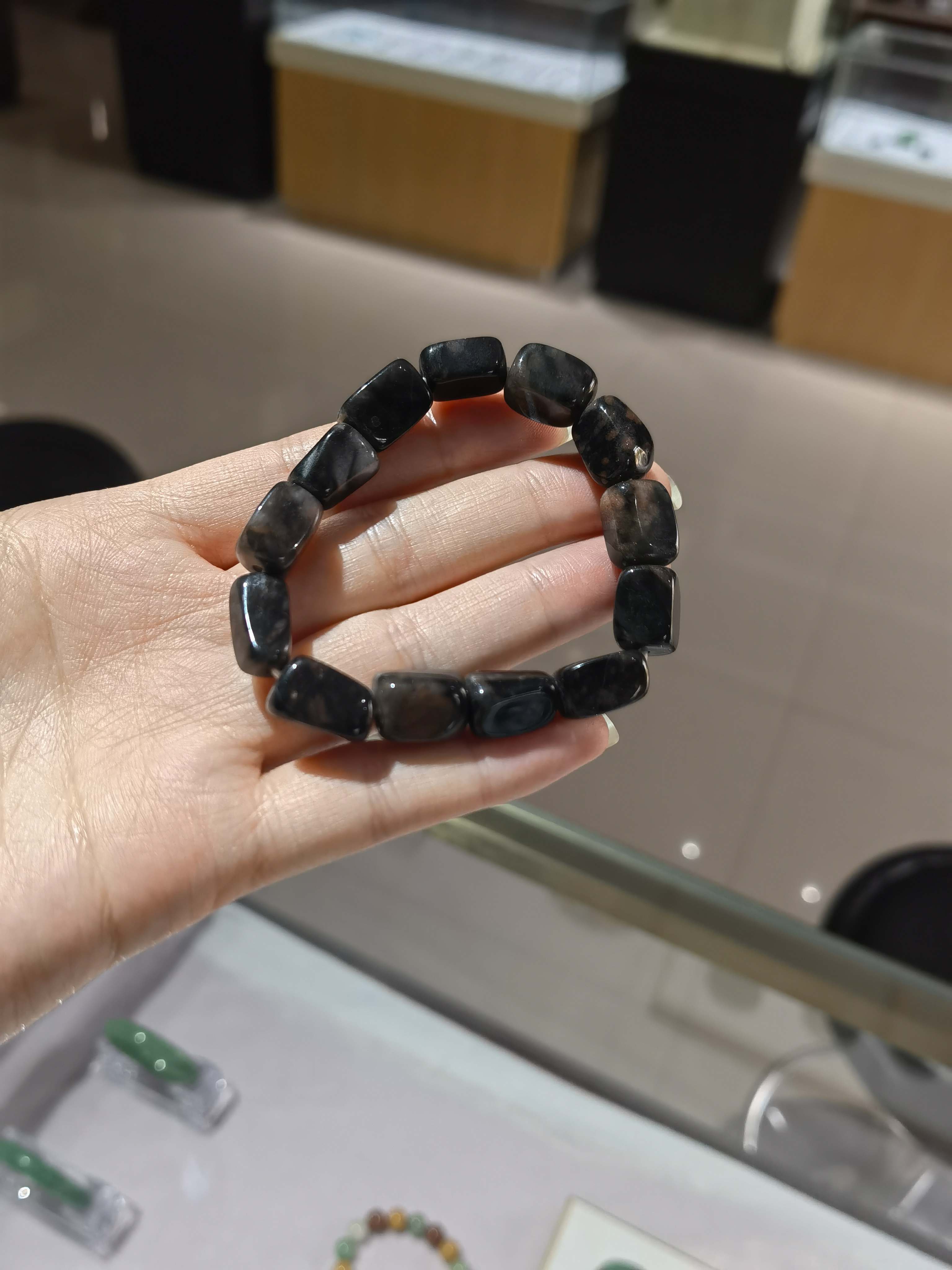 密玉粉墨色手串（多样性）