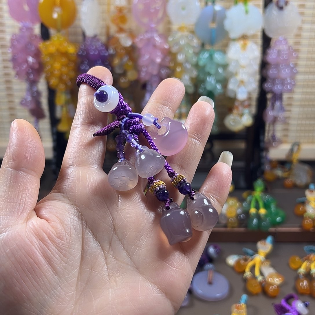 幽***约玛瑙/玉髓未镶嵌车挂