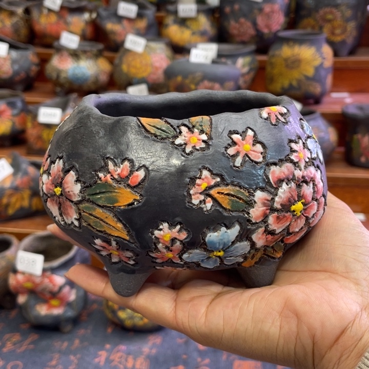 复古火烧多肉盆（凤凰）