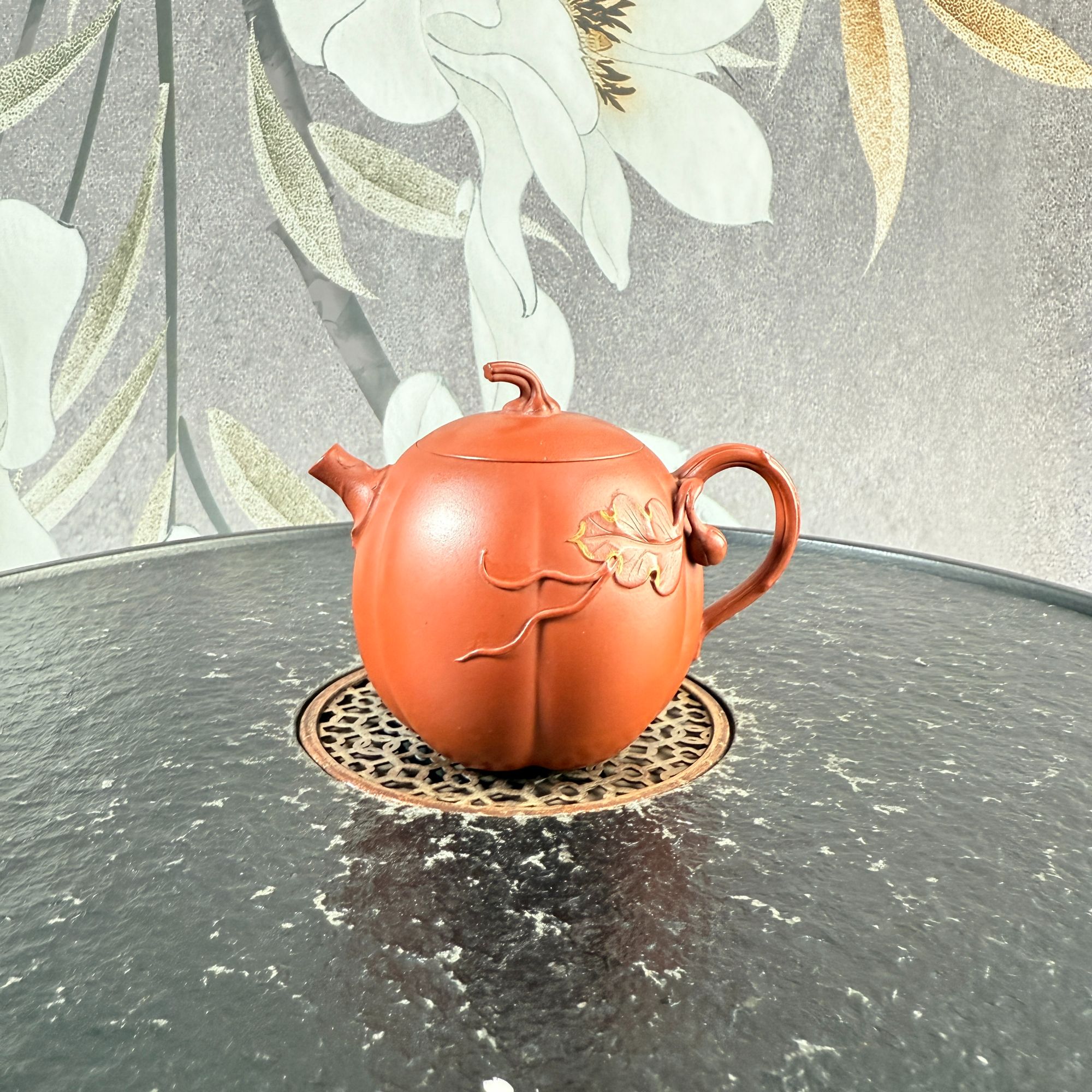 740号 xm 0520030066 南瓜壶 大红泥 170cc