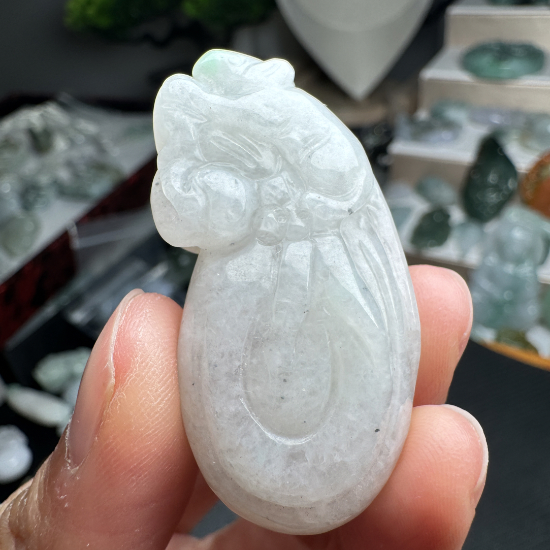 天然翡翠A货钱袋子鼠来宝福袋鼠你有钱钱袋子吊坠挂件玉石钥匙挂