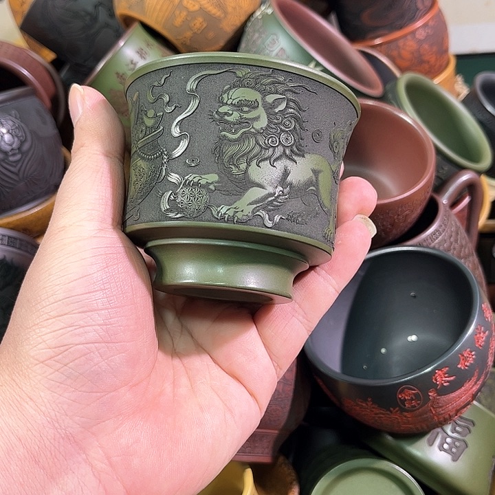 茶杯紫砂全手工紫砂主人杯 