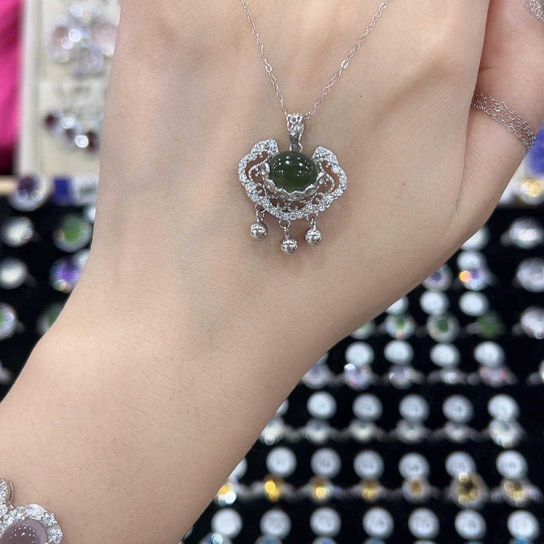 因***_蛇纹石玉合金戒指