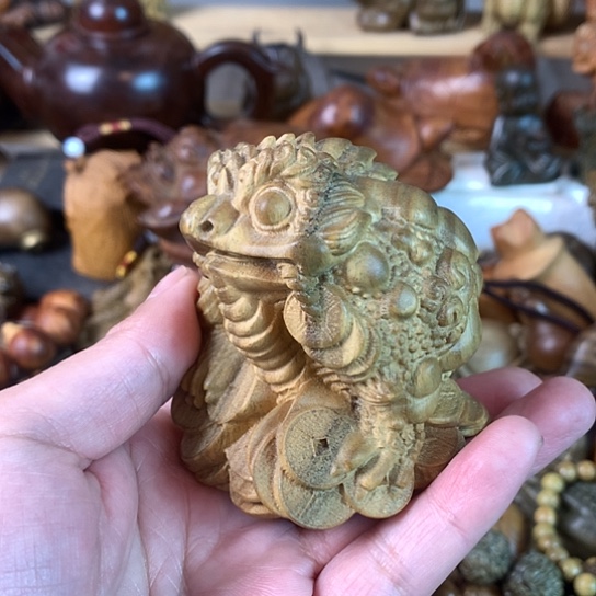 木绿檀木金蟾有钱好