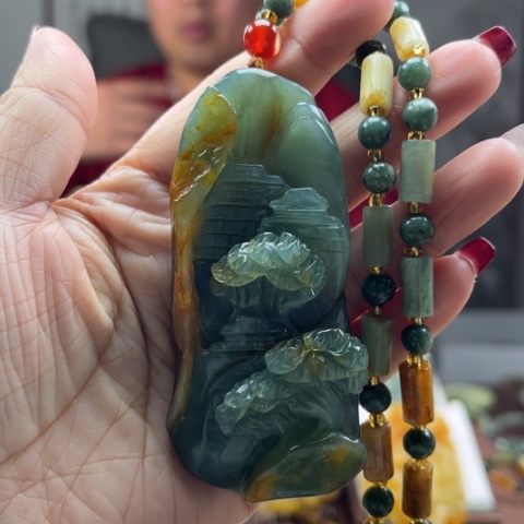 岫玉挂件未镶嵌挂件