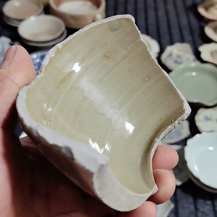 瓷片青花影青杯垫标夲