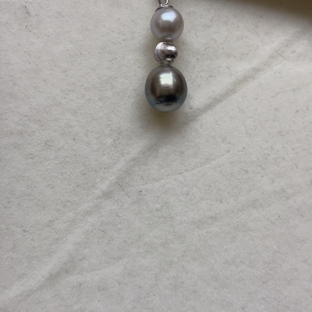 吊坠(不含链)银S925镶嵌海水珍珠