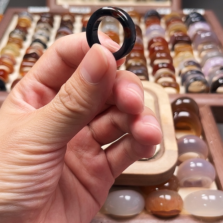 玛瑙/玉髓合金戒指2港10