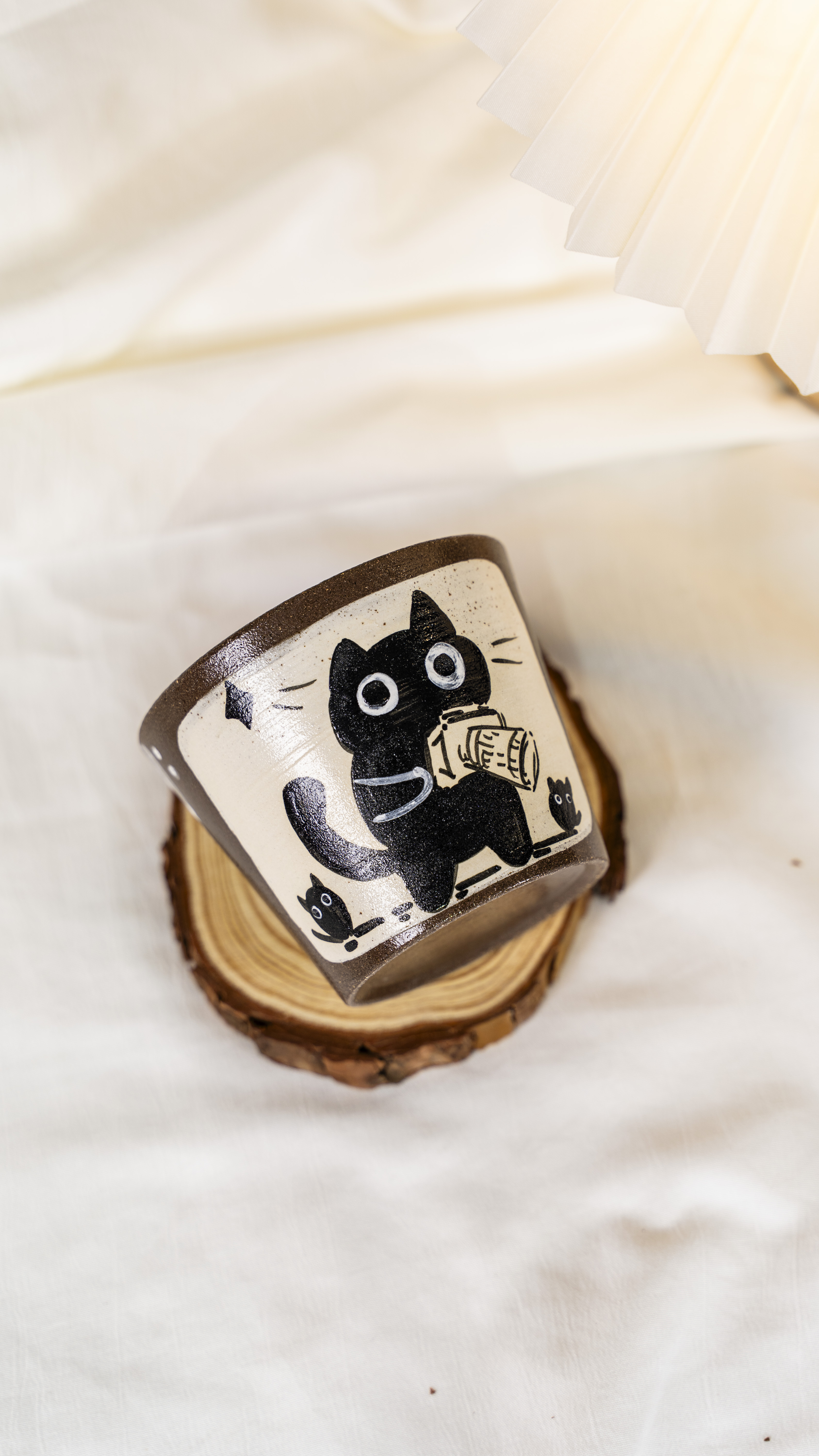 可爱猫咪茶杯高温釉下彩紫砂卡通创意家用杯