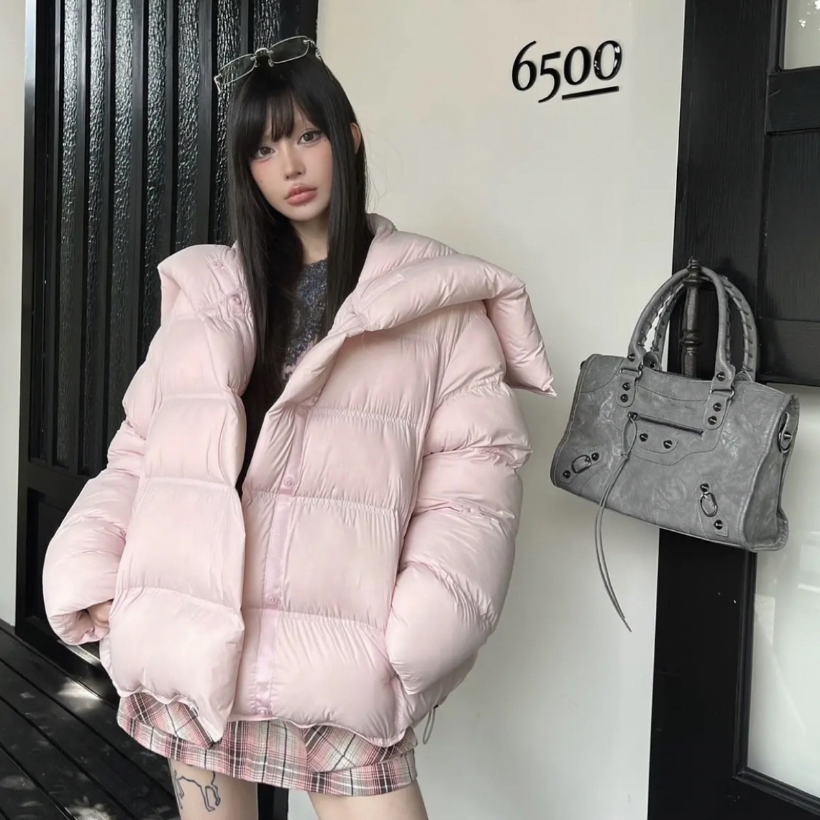 【新国标90白鸭绒】天使之翼羽绒服云朵泡芙短款海军领面包服女外套