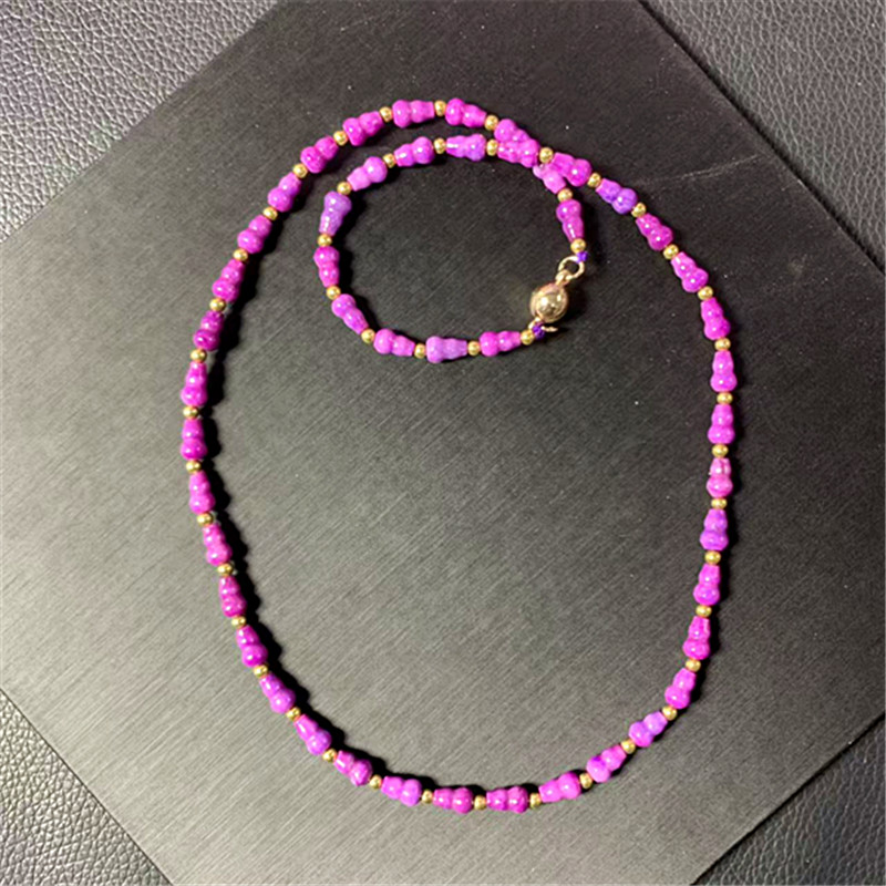 丝绒紫葫芦雕刻项链s635多样性发一