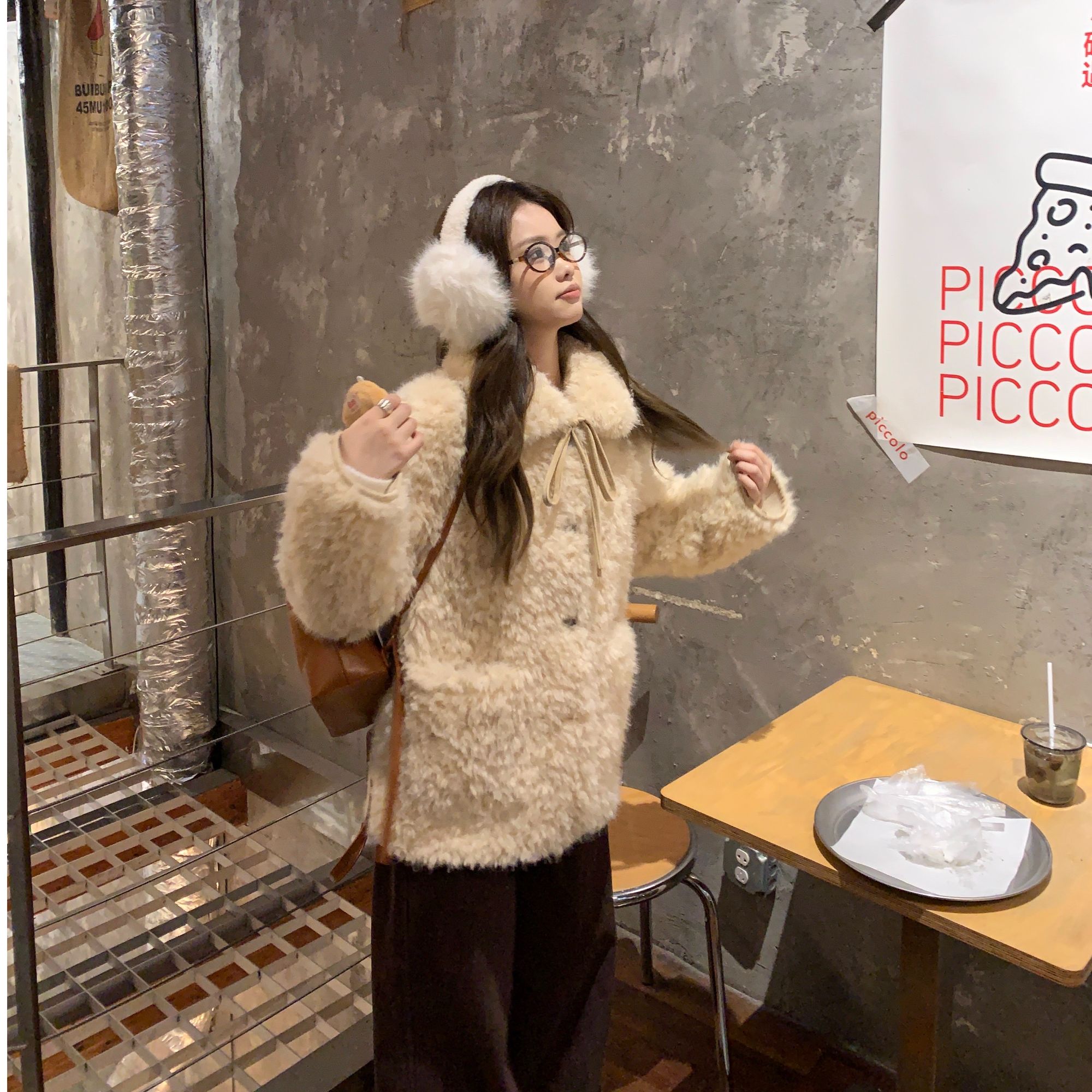 【绵糯云绒】2025年新款翻领女冬新毛毛外套加厚休闲冬毛绒皮毛一体