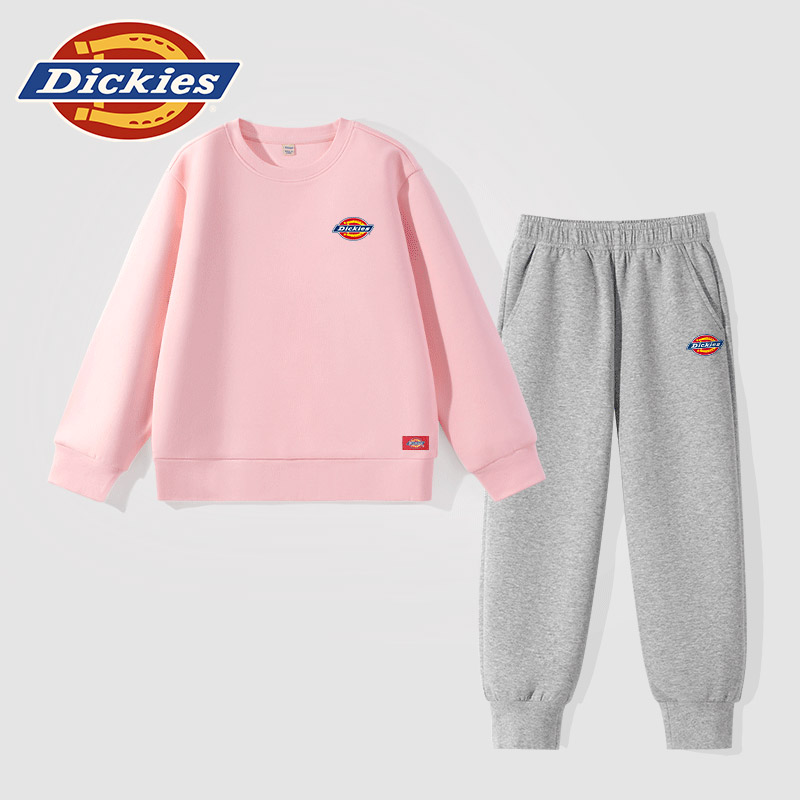 Dickies童装女童套装春季儿童宽松圆领卫衣春秋款小童运动两件套