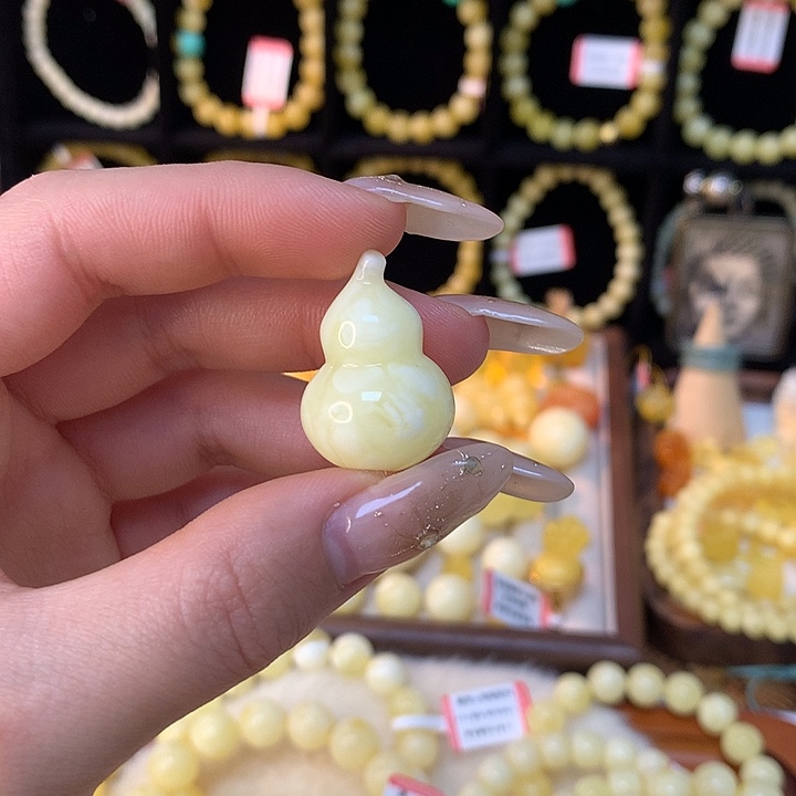 琥珀手链未镶嵌蜜蜡吊坠项链