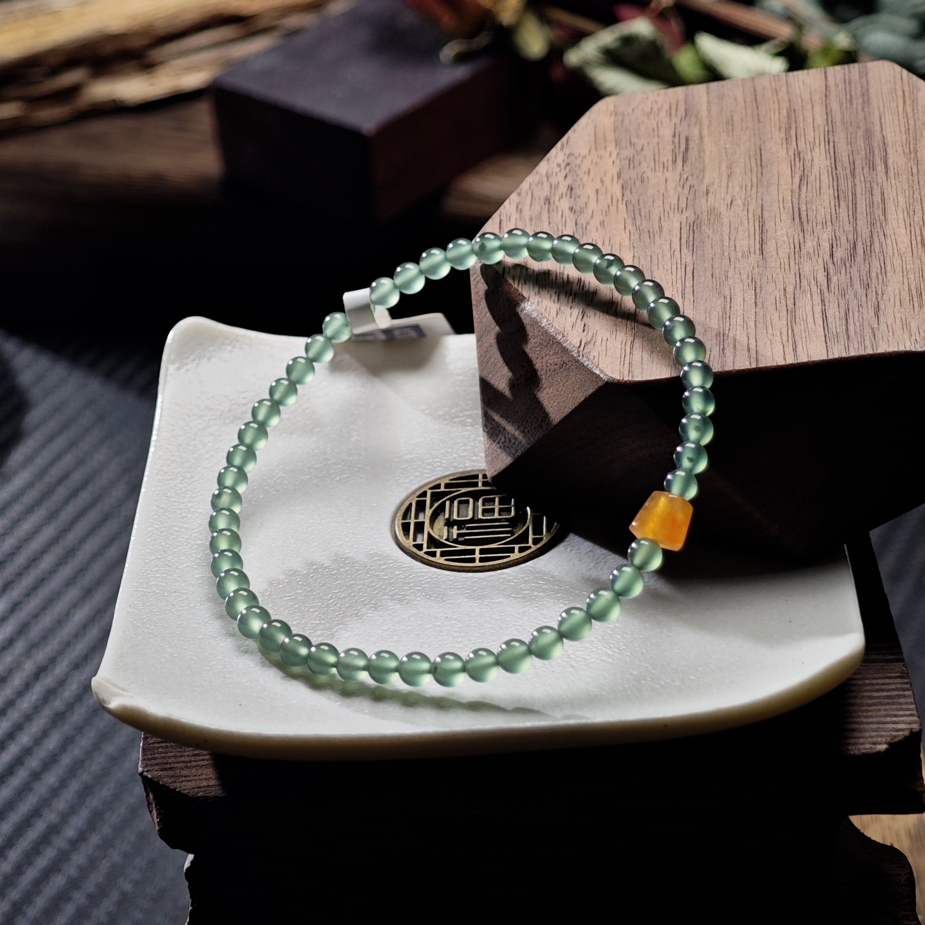 [单品]A3113(卡3.6 )天然缅甸翡翠圆珠手串冰种A货国内现货可鉴赏