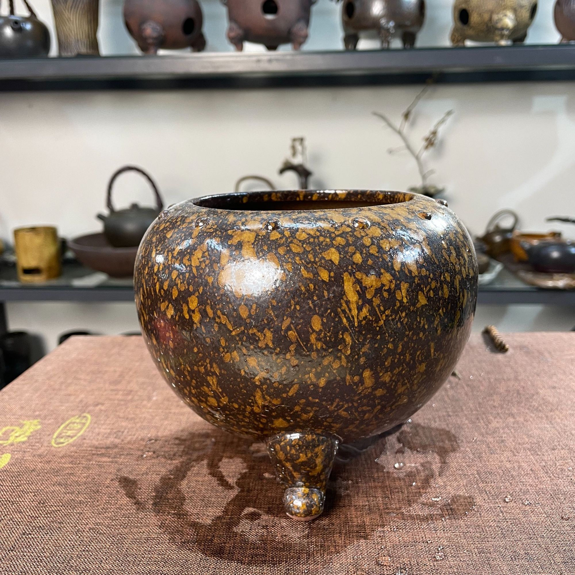 设计款粗陶复古小号渣斗碗