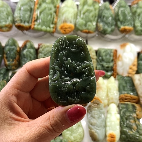 和田玉未镶嵌挂件