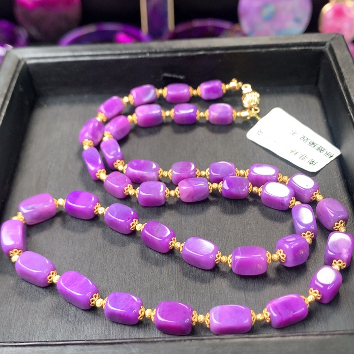 苏纪石（舒俱来）项链18K金镶嵌