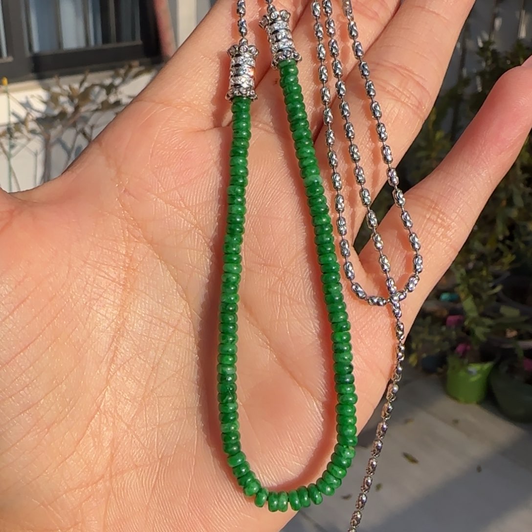 翡翠颈饰未镶嵌珠链R