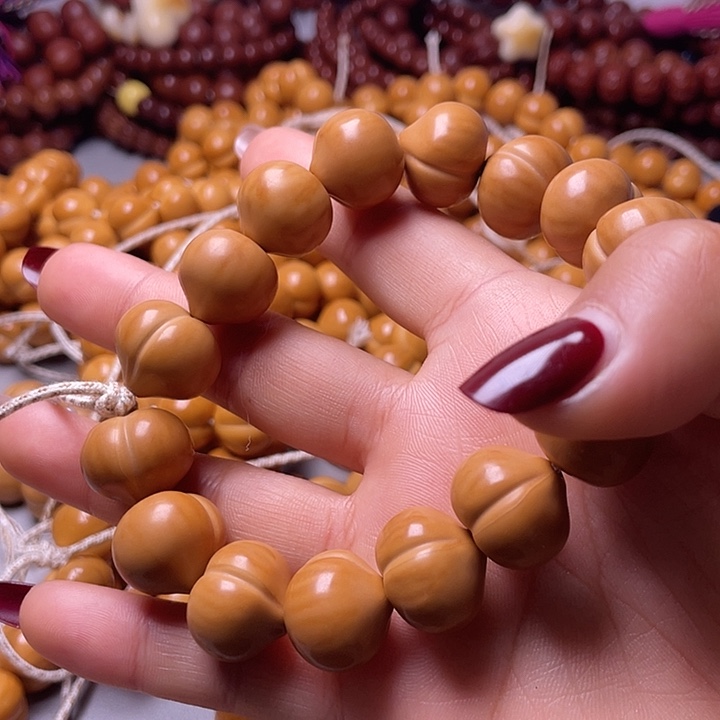 澄***程猴头核桃手串17尺寸镜面柯基屁桃手持全品无暇