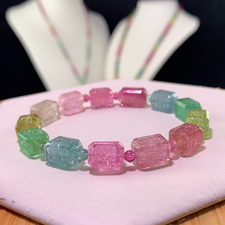 双色碧玺手链未镶嵌