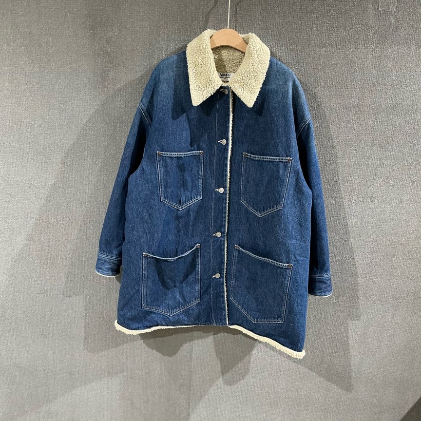 99新 MM6 马吉拉（pm）内里羊羔毛牛仔外套 42码/1581