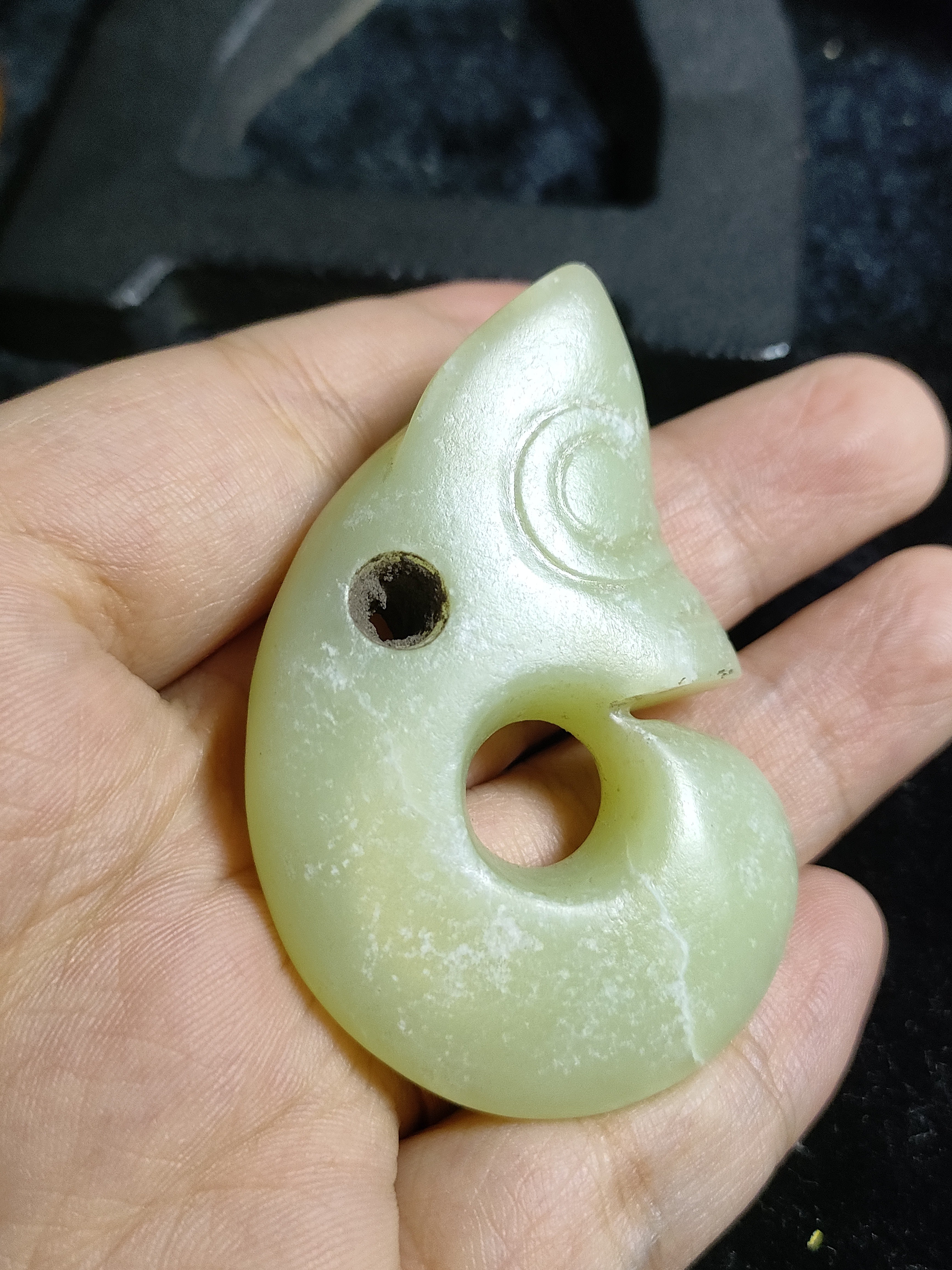 河磨奇石猪龙型件