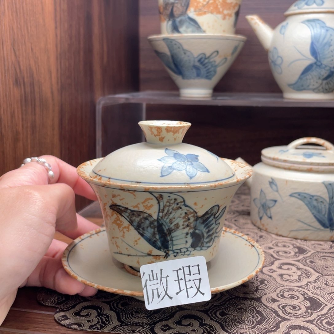 釉下彩纯手绘微瑕